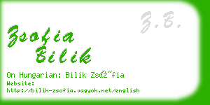 zsofia bilik business card